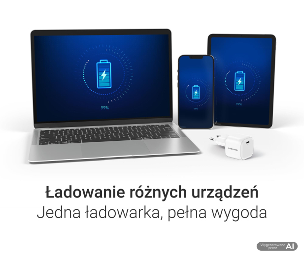 Silver Monkey Ładowarka GaN Smart Uno 100W Biała - 1572479 - zdjęcie 5